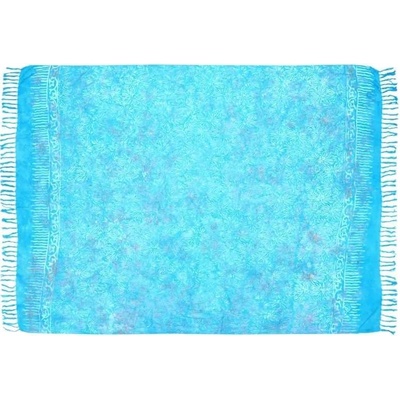 šátek sarong Chryzantémy modrý