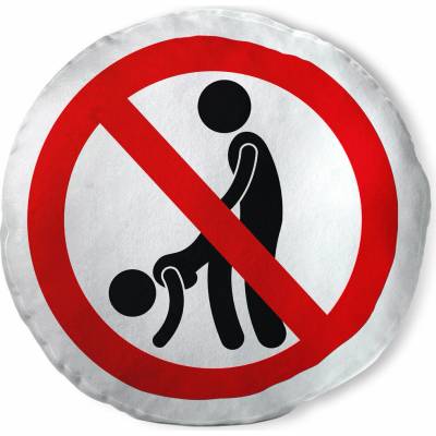 Impar koulatý polštář Zákaz sexu (KULATY-POLSTAR-SEXU)