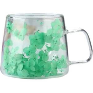 CupHup Стъклена термо чаша CupHup Blum с двойно дъно, Dewdrop (Blum-01-09)