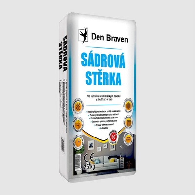 Den Braven Sádrová stěrka, pytel 25 kg, bílá