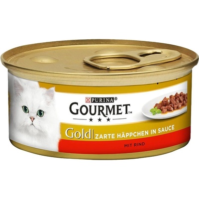Gourmet Gold jemné kousky losos & kuře 24 x 85 g