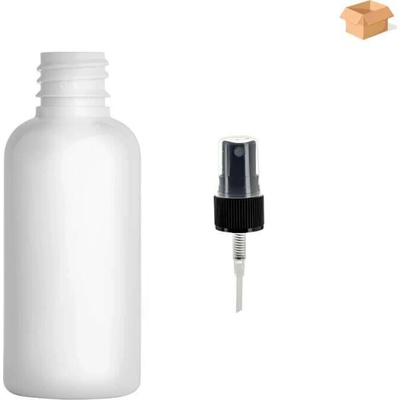 Via Plastová lahvička bílá s ČERNÝM rozprašovačem 50 ml 800 ks