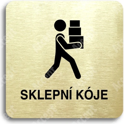 ACCEPT Piktogram sklepní kóje - zlatá tabulka - černý tisk bez rámečku