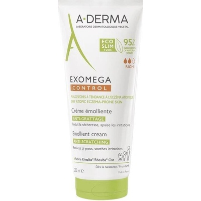 A-DERMA Emolienční krém pro suchou pokožku se sklonem k atopickému ekzému Exomega Control 200 ml