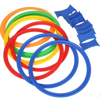 Farebné obruče na hru v triede 10 kolies a konektory