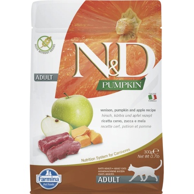 N&D Pumpkin Adult Cat Grain Free Venison & Apple 0,3 kg