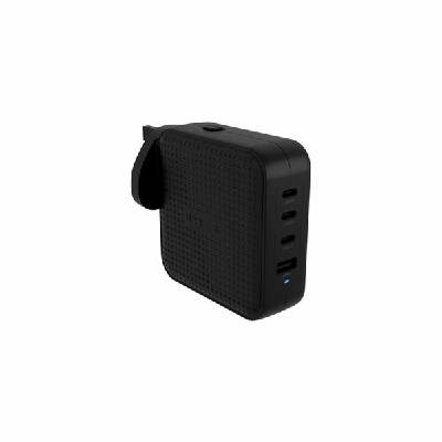 Targus HyperJuice - Síťový adaptér - GaN - 100 Wh - QC 3.0, Power Delivery 3.0 + PPS - 4 výstupní konektory (USB, 3 x USB-C) - černá
