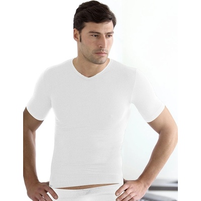 pánské triko bezešvé t-shirt V mezza manica Intimidea bílá