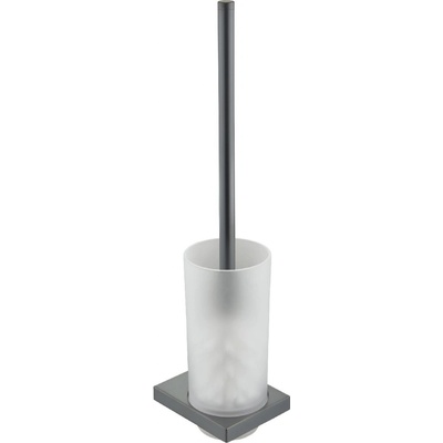 Keuco Edition 11 WC štětka s držákem matné sklo černý chrom kartáčovaný 11164139000