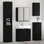 vidaXL Комплект мебели за баня 3 бр. Черния дъб 64, 5 x 33, 5 x 59 см (3416102)