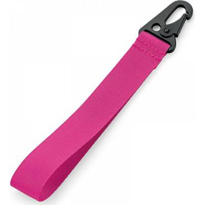 Šňůrka na krk BagBase s kovovou karabinou růžová fuchsiová 2,5 x 20,5 cm BG100
