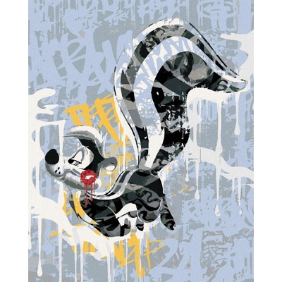 Zuty Pepé le pew graffiti looney tunes 40 x 50 cm vypnuté plátno na rám 8596530201533