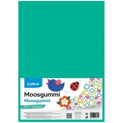 MOOSGUMMI A4 tyrkysová LUMA, 10ks