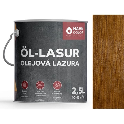 Hahn Color Olejová lazura 2,5 l ořech