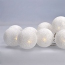 Solight LED reťaz vianočné gule bavlnené 10LED 1m 2x AA IP20