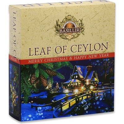 Basilur Vánoční kolekce pravého cejlonského čaje Leaf of Ceylon 40 sáčků