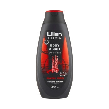 Lilien Men Dark Red sprchový šampon pro muže, 400 ml