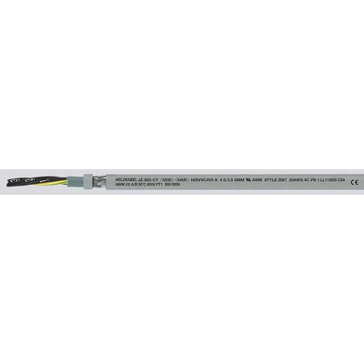 Helu JZ-603-CY 83733-1000 riadiaci kábel 5 G 0.75 mm² 1000m sivá
