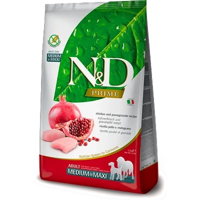 N&D N&D Prime Dog Chicken & Pomegranate Adult Medium & Maxi - суха храна за възрастни кучета от средни и едри породи