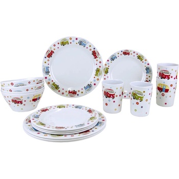 Image 1 of Gimex 16 части КАМПИНГ комплект меламинови прибори за 4 човека (917935)