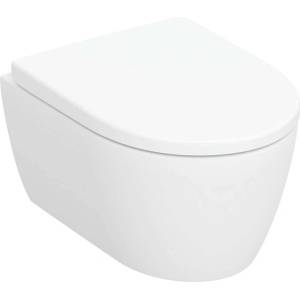 Geberit iCon - Окачена тоалетна чиния със седалка SoftClose, Rimfree, мат бяло 502.381. JT. 1 (502.381.JT.1)