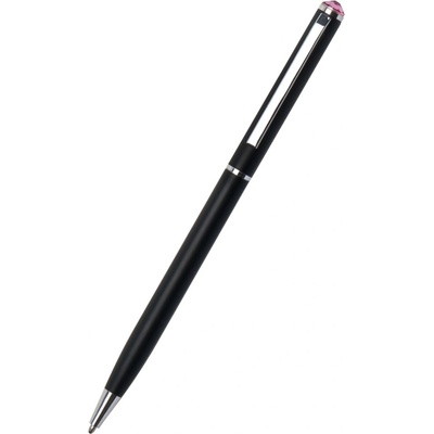 Art Crystella kuličkové pero SWS SLIM černá růžový krystal Swarovski 13 cm 1805XGS510