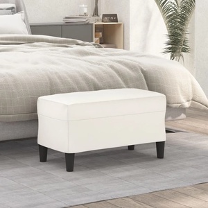 vidaXL Пейка, кремава, 70x35x41 см, изкуствена кожа (349392)