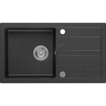SAPHO - Кухненска мивка 77x44 cm гранит/черна (SH0606)