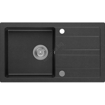 SAPHO - Кухненска мивка 77x44 cm гранит/черна (SH0606)
