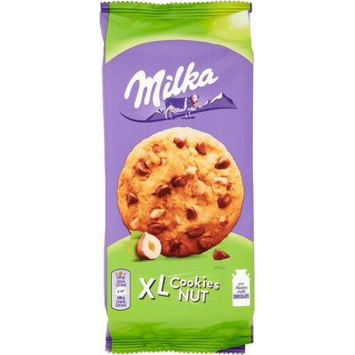 Milka XL Cookie Nut sušienky s kúskami čokolády a orieškami 184 g