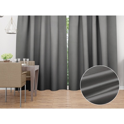 Biante Saténový záves LUX-004 Sivohnedý 140x150 cm
