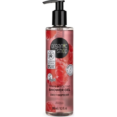 Organic shop Povzbuzující sprchový gel Sladká malina 280 ml