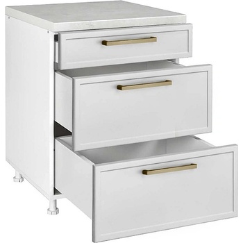 Matis Кухненски шкаф долен с три чекмеджета alba d60 3f b бяло