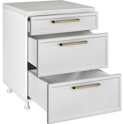 Matis Кухненски шкаф долен с три чекмеджета alba d60 3f b бяло