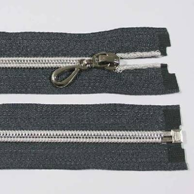 Zip spirálový 6mm délka 75cm, barva 312 (dělitelný) se stříbrnými zoubky