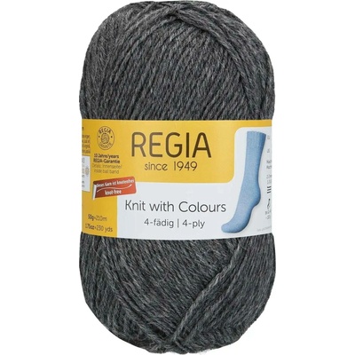 Regia 4-Ply Uni 44 Středně šedý melír 210m/50g