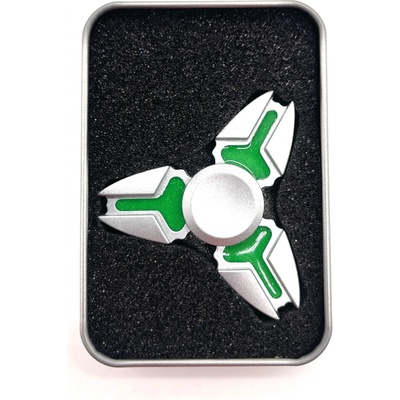 Fidget Spinner Silver Crab HQ zelený