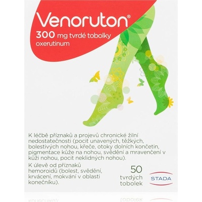 Venoruton Venoruton 300mg tvrdé tobolky s příznivými účinky na žilní a lymfatický systém 50 ks