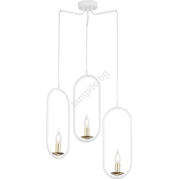 JUPITER 1814 - PI3 E14 - Полилей на въже PONTI 3xE14/40W/230V бяла (10701814)