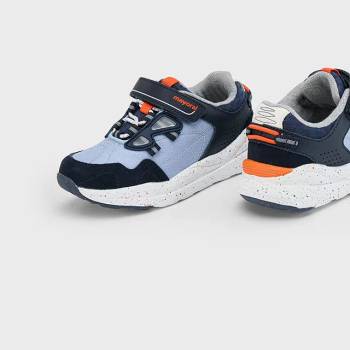 Mayoral Маратонки в тъмно син цвят с детайли за мини момче Mayoral