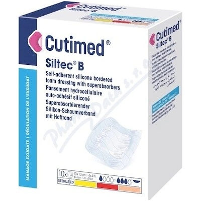 Cutimed Siltec B silik.pěn.krytí 10 x 10 cm 10 ks
