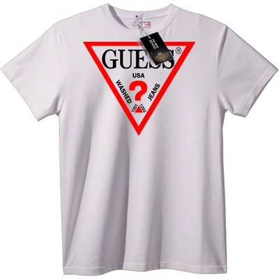 NOONEBRAND Тениска GUESS Въпросителен Знак - M, White