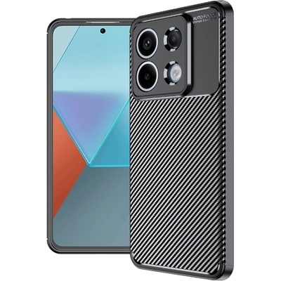Xiaomi Redmi Note 13 Pro+ Удароустойчив Carbon Fiber Калъф и Протектор
