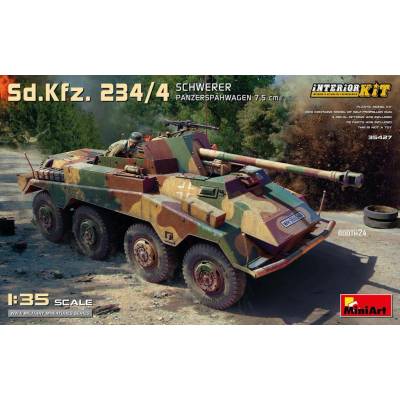 Miniart 1:35Sd.Kfz. 234/4 Schwerer Panzerspahwagen 7,5 cm. Interior Kit"