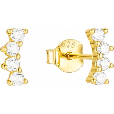 Olivie stříbrné náušnice PŮLMĚSÍC GOLD 8830