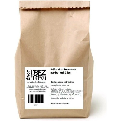 Život bez lepku rýže dlouhozrnná parboiled 2 kg