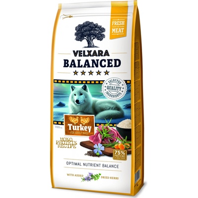 Velxara Balanced FM Dog Adult Monoprot.Turkey & Rice12 kg