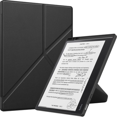 Vsetkonamobil 60190 LEATHER Zaklápací obal Kobo Elipsa 2E čierny