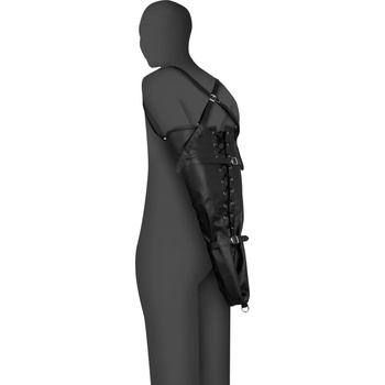 Image 1 of Ouch! Xtreme Lace-up Full Sleeve Arm Restraint Black