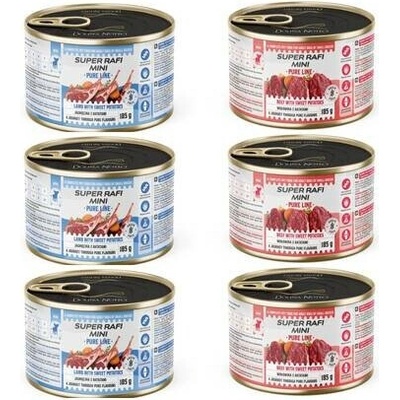 Super Rafi Mini Pure Line mix 2 příchutí s batáty 6 x 185 g